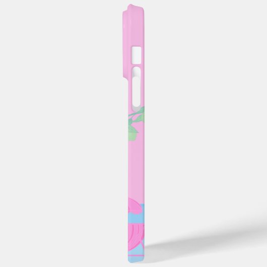 イタリア旅行アート、アマルフィ海岸、名門私立校風のピンク Case-Mate iPhoneケース (裏面 / 左)