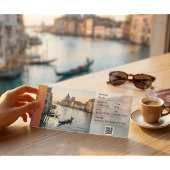 イタリア旅行サプライズ搭乗券カード 招待状