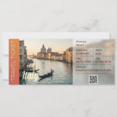 イタリア旅行サプライズ搭乗券カード 招待状 (正面)