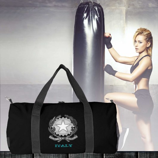 イタリア旅行バッグイタリアン、コートの腕/旗 ダッフルバッグ