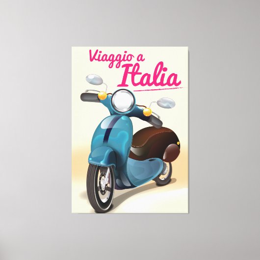 イタリア旅行ポスター印刷 キャンバスプリント (正面)