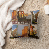 イタリア旅行先ヴィンテージレトロ形式 クッション (ブランケット)