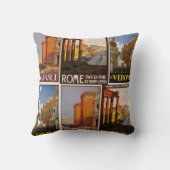 イタリア旅行先ヴィンテージレトロ形式 クッション (裏面)