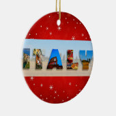 イタリア旅行写真クリスマススノーフレーク セラミックオーナメント (右)