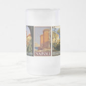 イタリア旅行都市ポスターレトロイタリアンヴィンテージ フロストグラスビールジョッキ (中央)