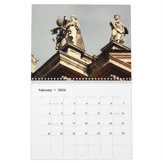 イタリア旅行 カレンダー (2月 2026)