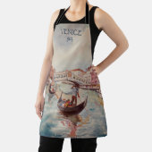 イタリア旅行 – ヴェネツィアの水の色のお土産 エプロン (インサイチュ)