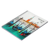 イタリア旅行 – ヴェネツィアの水の色のお土産 ノートブック (左側)