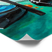 イタリア旅行 – ヴェネツィアの水の色のお土産 ポスター (角)