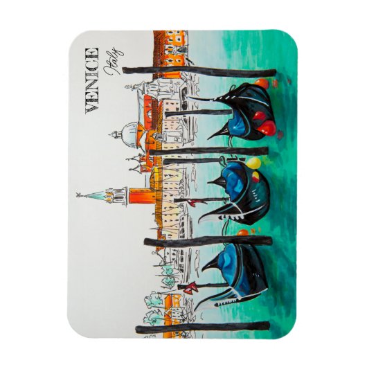 イタリア旅行 – ヴェネツィアの水の色のお土産 マグネット (縦)