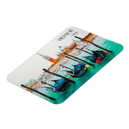 イタリア旅行 – ヴェネツィアの水の色のお土産 マグネット (左側)