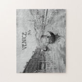 イタリア旅行 – ヴェネツィア黒白のお土産 ジグソーパズル (縦)