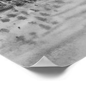 イタリア旅行 – ヴェネツィア黒白のお土産 ポスター (角)