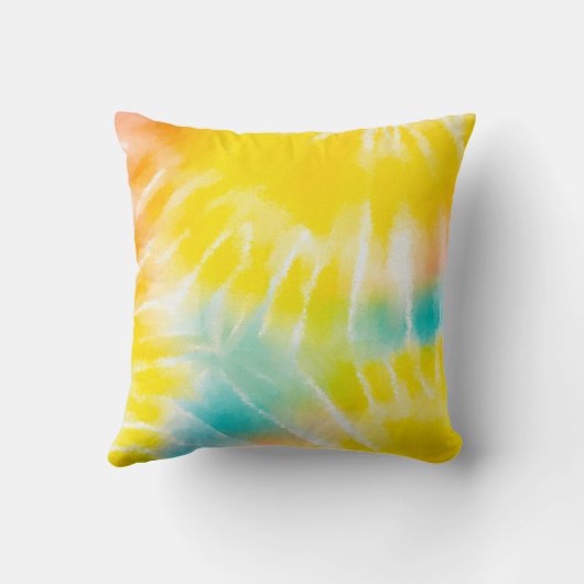 イタリア明るい明るい水彩絞り染め枕 クッション (裏面)