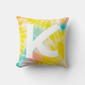 イタリア明るい明るい水彩絞り染め枕 クッション (正面)
