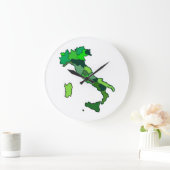 イタリア時計の地図 ラージ壁時計 (ホーム)