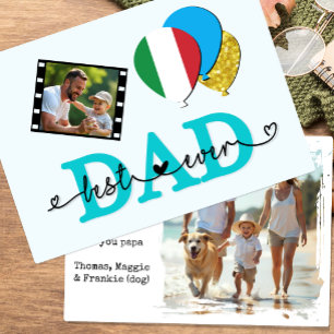 イタリア最高のパパEver Photo Card, Flag父の, カード
