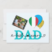 イタリア最高のパパEver Photo Card, Flag父の, カード (正面)
