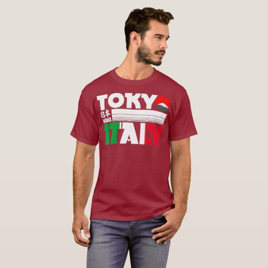 イタリア東京ワールドゲームズ2020 Tシャツ (正面フル)