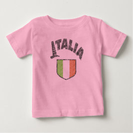 イタリア柄長袖トドラーTシャツ ベビーTシャツ