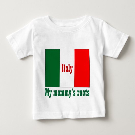 イタリア母のルーツ ベビーTシャツ (正面)