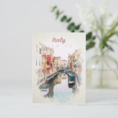イタリア水彩絵葉書 ポストカード (スタンド正面)