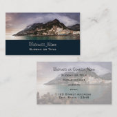 イタリア海辺の町、美しいアマルフィ海岸 名刺 (正面/裏面)