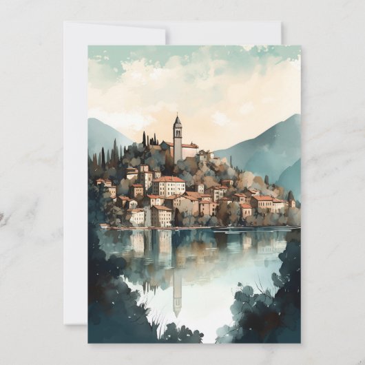 イタリア湖コモデスティネーションウェディング セーブザデート (裏面)