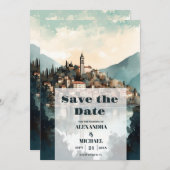 イタリア湖コモデスティネーションウェディング セーブザデート (正面/裏面)