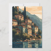 イタリア湖コモデスティネーションウェディング 招待状 (裏面)