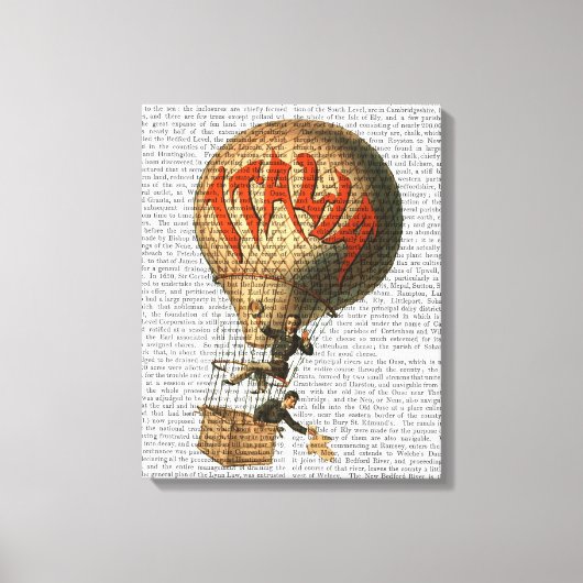 イタリア熱気球 キャンバスプリント (正面)