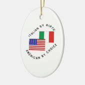 イタリア生まれのアメリカ人 セラミックオーナメント (左)