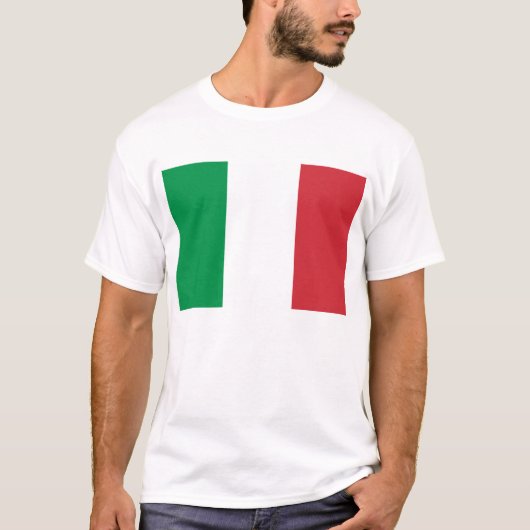 イタリア男子Tシャツ基本国旗 Tシャツ (正面)