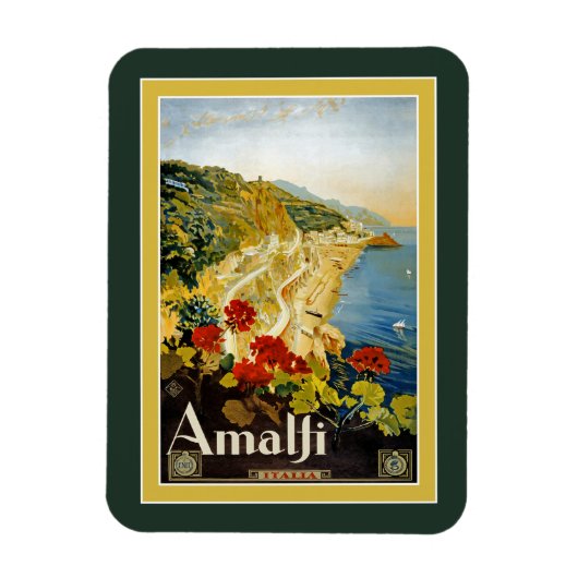 イタリア磁石のヴィンテージ旅行ポスター マグネット (縦)