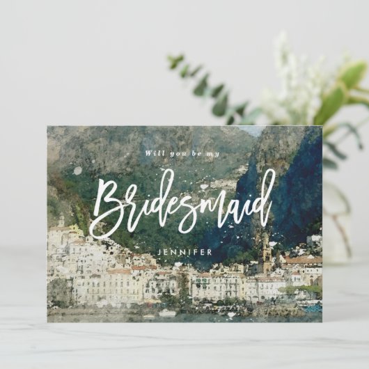 イタリア私の新婦付添人の提案カードです サンキューカード (スタンド正面)