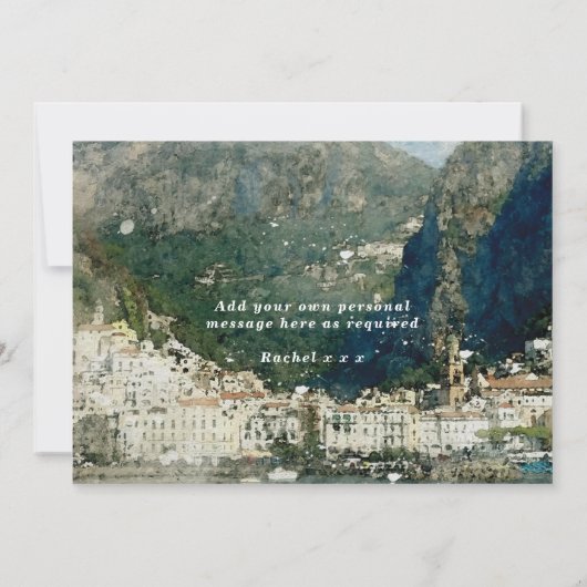 イタリア私の新婦付添人の提案カードです サンキューカード (裏面)