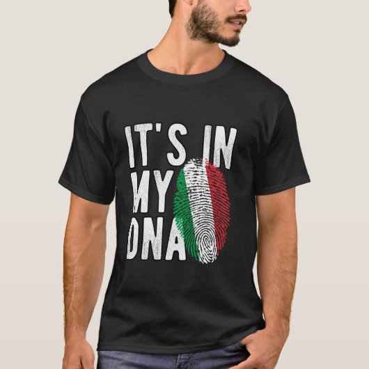 イタリア私のDNAフラグ誇りを持ったイタリアンのイタリアン中 Tシャツ (正面)