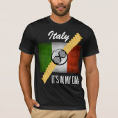 イタリア私のDNA分子フラッグイタリアンロティーニ Tシャツ (正面)