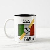 イタリア私のDNA祖先フラグRotiniイタリアンにある ツートーンマグカップ (左)