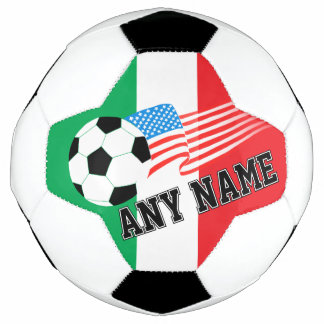 イタリア系アメリカ人のためのカスタマイズ可能なサッカーフラグデザイン サッカーボール