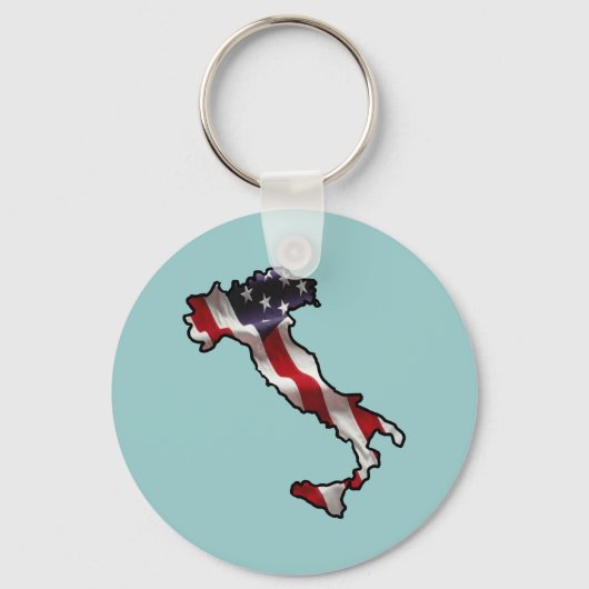 イタリア系アメリカ人の旗 キーホルダー (正面)