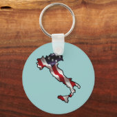 イタリア系アメリカ人の旗 キーホルダー (正面)