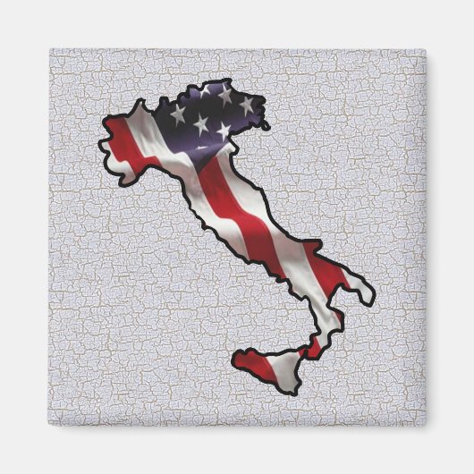 イタリア系アメリカ人の旗 マグネット (正面)