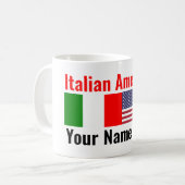 イタリア系アメリカ人 コーヒーマグカップ (正面左)