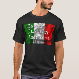 イタリア系アメリカ人、黒と白でセーブ Tシャツ