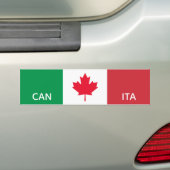 イタリア系カナダ人の誇り バンパーステッカー (車上)
