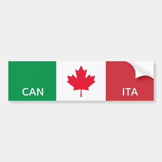 イタリア系カナダ人の誇り バンパーステッカー (正面)