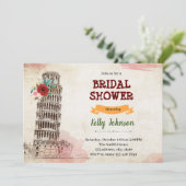 イタリア素朴ブライダルシャワーテーマ 招待状 (スタンド正面)