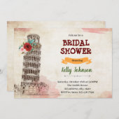 イタリア素朴ブライダルシャワーテーマ 招待状 (正面/裏面)