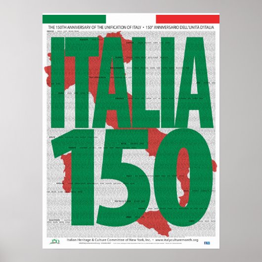 イタリア統一150周年記念ポスター ポスター (正面)